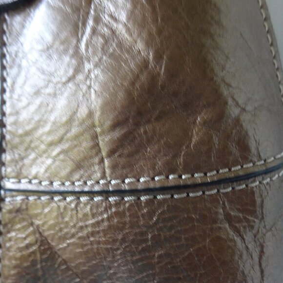 Giani Bernini leather copper color shoulder bag, top zipper closure very soft - Picture 5 of 16